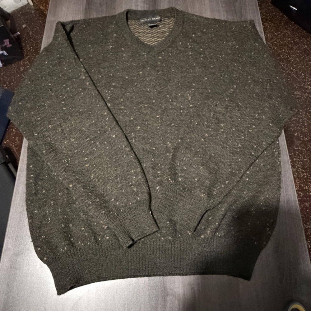 Robert Banks XL Merino Wool Cardigan sweater with buttons 90s Excellent